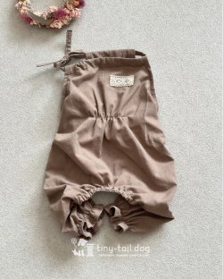 画像1: ギャザーサロペット　カヌレ