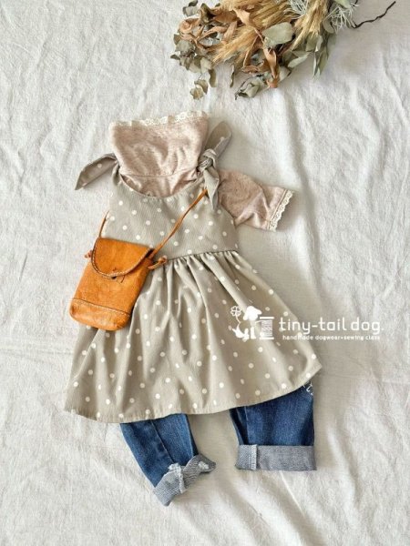 画像7: ドットのリボンチュニック (7)