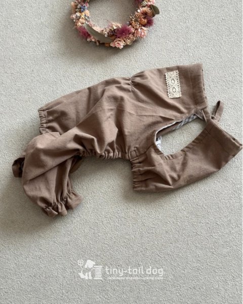 画像2: ギャザーサロペット　カヌレ (2)