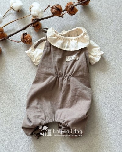 画像2: ギャザーサロペット　カヌレ